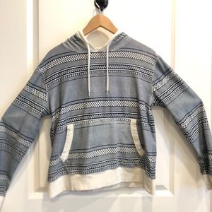 Light Blue & White Company 81 Striped Hoody